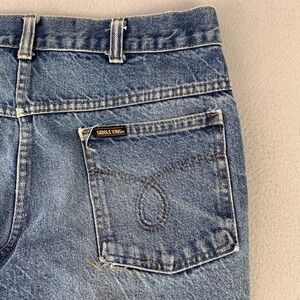 Vintage Saddle King Key Jeans Mens 34x32 Blue Faded Denim Straight Leg USA 80s